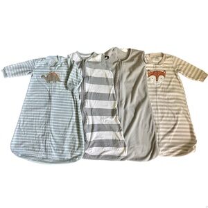 9-12m Sleep Sack Bundle Carters Burts Bees Halo Fleece Zip Zipper Swaddle Lot